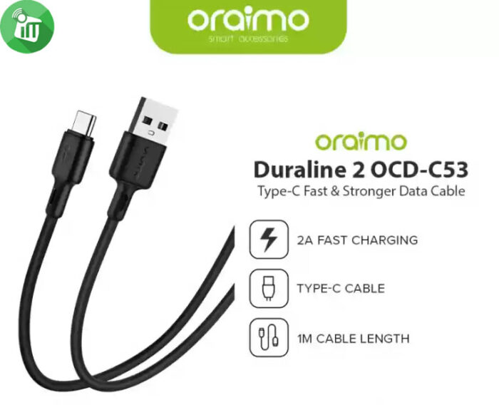 Oraimo Duraline 2 Series USB-A to Type-C Cable 2A (1m)