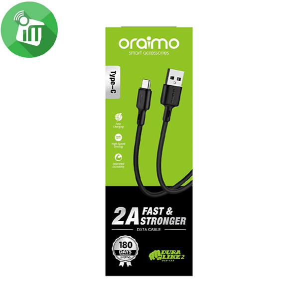 Oraimo Duraline 2 Series USB-A to Type-C Cable 2A (1m)