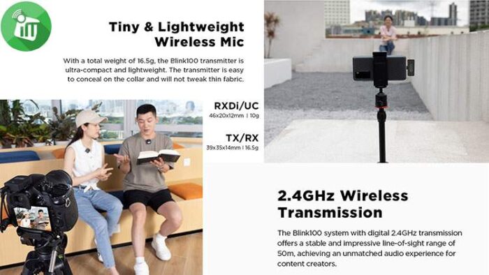 Saramonic Blink100 B1 (TX+RX) Wireless Microphone System