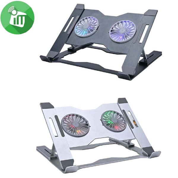 Dual Fan Cooling Aluminum Adjustable Laptop Stand
