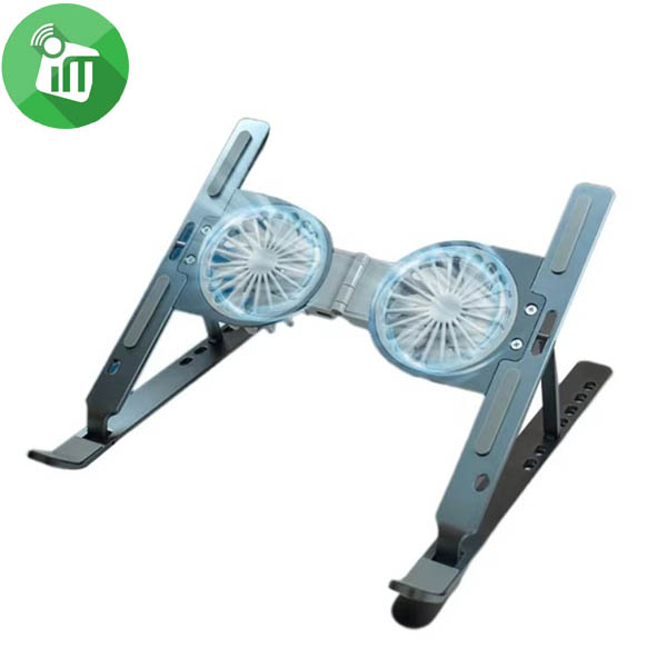 Dual Fan Cooling Aluminum Foldable Laptop Stand - Image 3