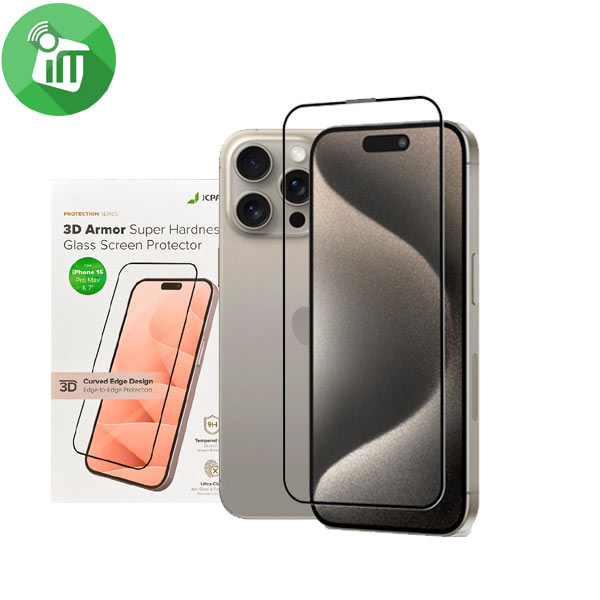 JCPal 3D Armor Super Hardness Glass Screen iPhone 15 Pro Max
