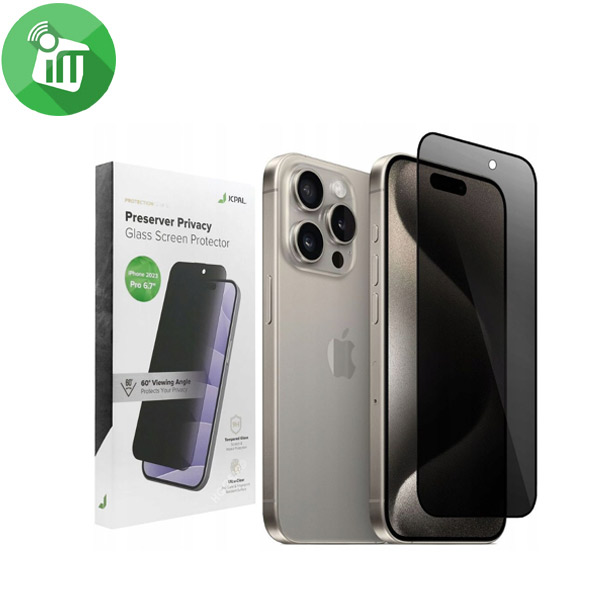 JCPal Preserver Privacy Glass Screen iPhone 15 Pro