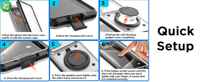 T70 Pro IP68 Waterproof Tough Armor Case (Up to 6.9 inch)
