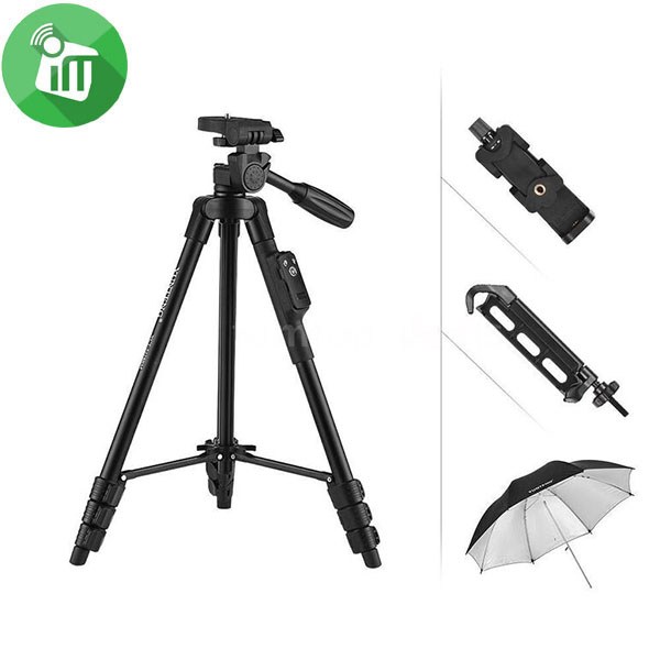 Yunteng VCT-5228 Wireless Professional Tripod With Umbrella (125cm)