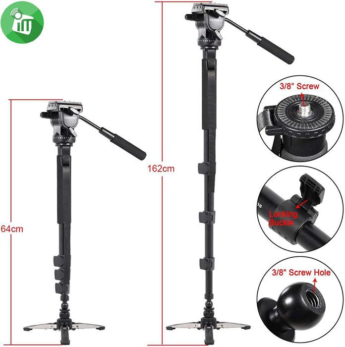 Yunteng VCT-588 Digital Tripod Camera (166cm)
