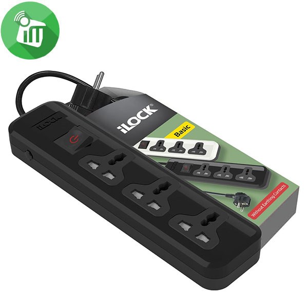 iLock Power Strip 3 Universal Outlets Without Earthing (Basic)
