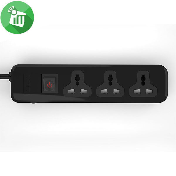 iLock Power Strip 3 Universal Outlets With Overload Switch 2M