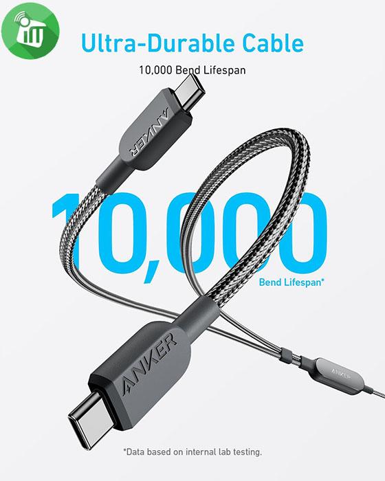 Anker A8895 2-in-1 Dual Type-C Fast Charging Cable 140W