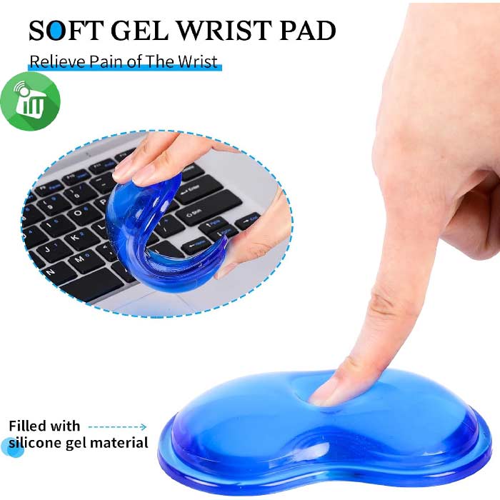 Gel Padded Silicone Wrist Rest