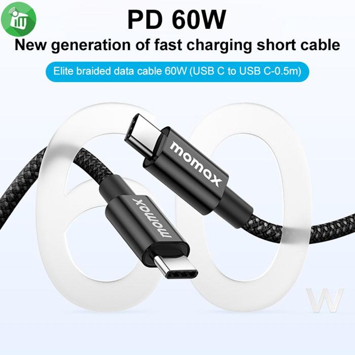 Momax DC29 Elite USB-C to USB-C Braided Cable 60W (0.5m)