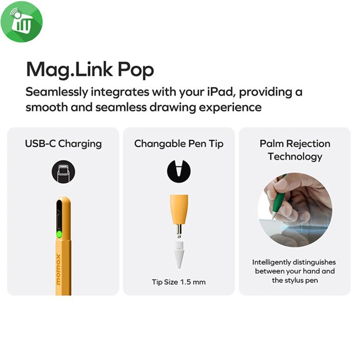 Momax TP10 Mag Link Pop Magnetic Active Stylus Pen