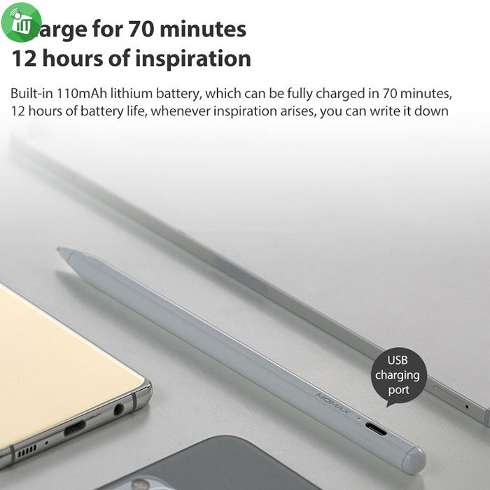 Momax TP3 One Link 2-In-1 Active Stylus Pen iOS - Android