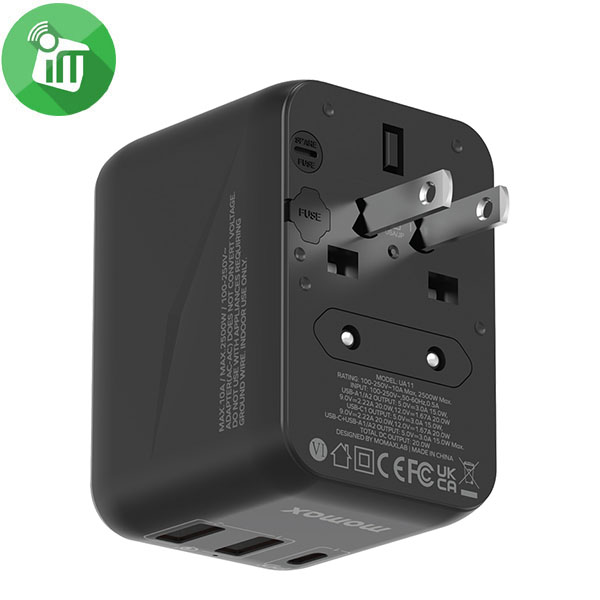 Momax UA11 1-World PD 20W 3 ports + AC Travel Adapter - Image 7