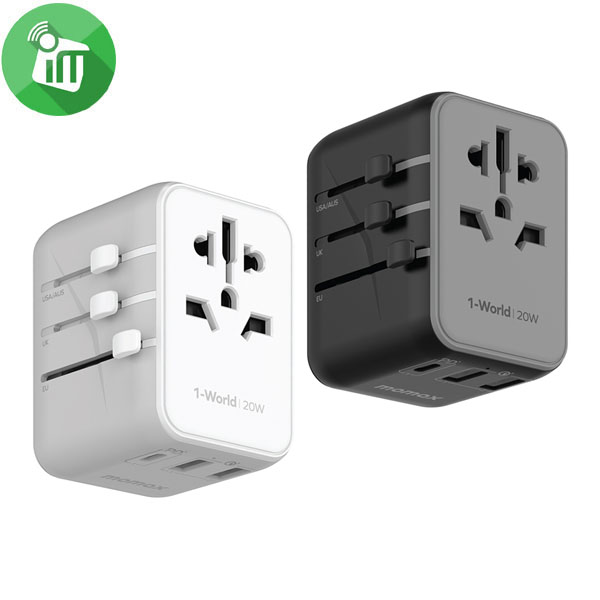 Momax UA11 1-World PD 20W 3 ports + AC Travel Adapter