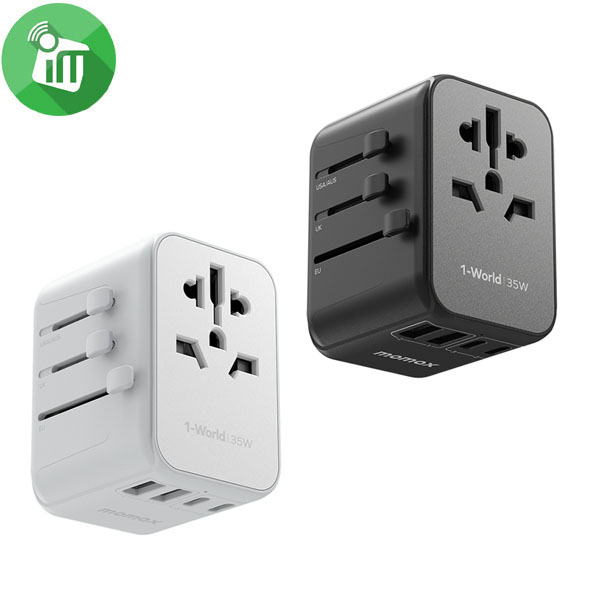 Momax UA9 1-World PD 35W 5 ports + AC Travel Adapter