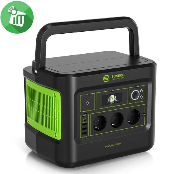 SUNECO SolarCube Portable Power Station 1000W
