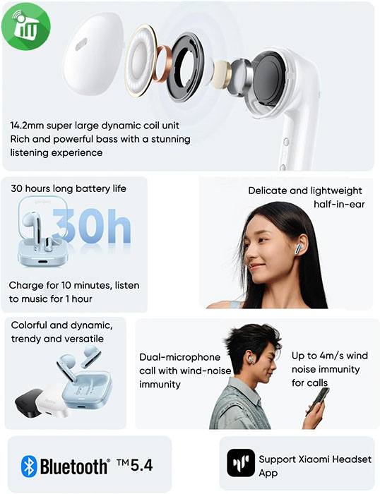 Xiaomi Redmi Buds 6 Active Wireless Earbuds