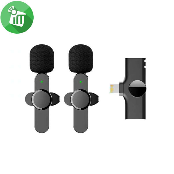 COTEetCI 74007 Lightning Wireless Microphone (1 Drag 2 Double Mic)