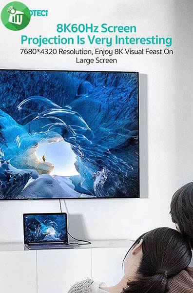 COTEetCI 87315 Thunderbolt 4 Full Function 8K/60Hz PD 100W Cable (1m)