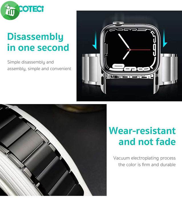 COTEetCI W87 Strong Magnetic Stainless Steel Band iWatch (44/45/46/49mm)
