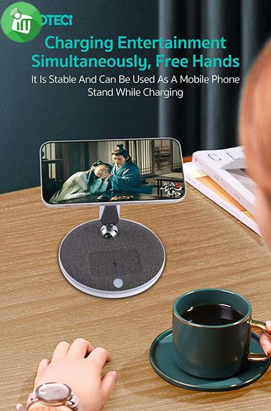 COTEetCI WS-38 2 in 1 Magnetic Desktop Wireless Charger
