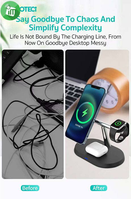 COTEetCI WS-39 3in1 Magsafe Stand Wireless Charger