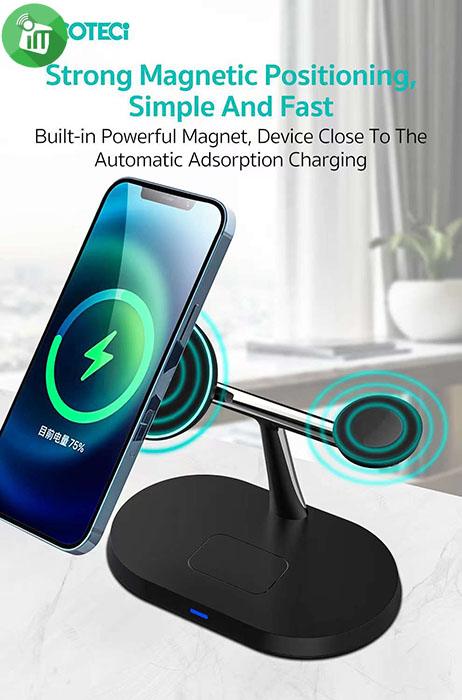 COTEetCI WS-39 3in1 Magsafe Stand Wireless Charger