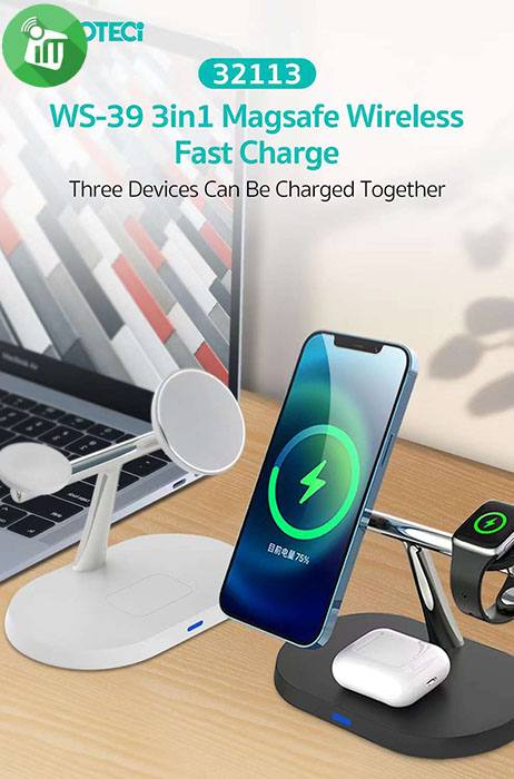 COTEetCI WS-39 3in1 Magsafe Stand Wireless Charger