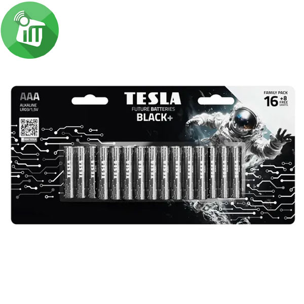 TESLA BLACK+ 24PCS AAA Alkaline Batteries 1.5V