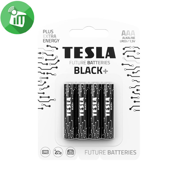 TESLA BLACK+ 4PCS AAA Alkaline Batteries 1.5V