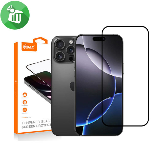 Vmax 2.5D Full Glue Full cover Glass Screen iPhone 16 Pro Max