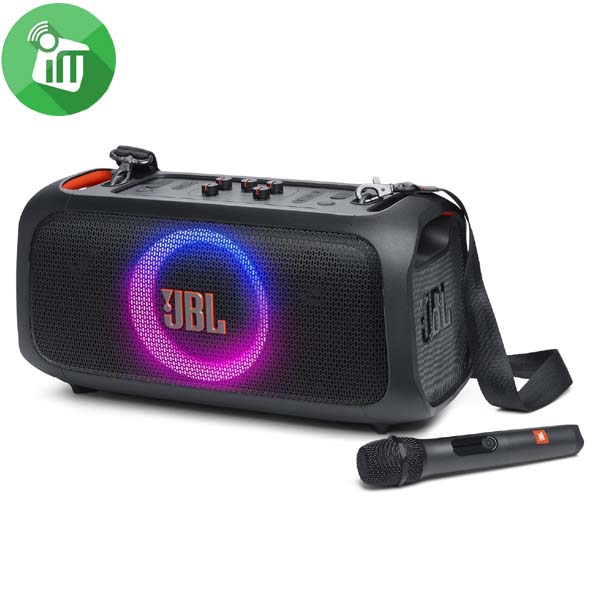 JBL PartyBox On-The-Go Essential Portable Bluetooth Speaker With Mic