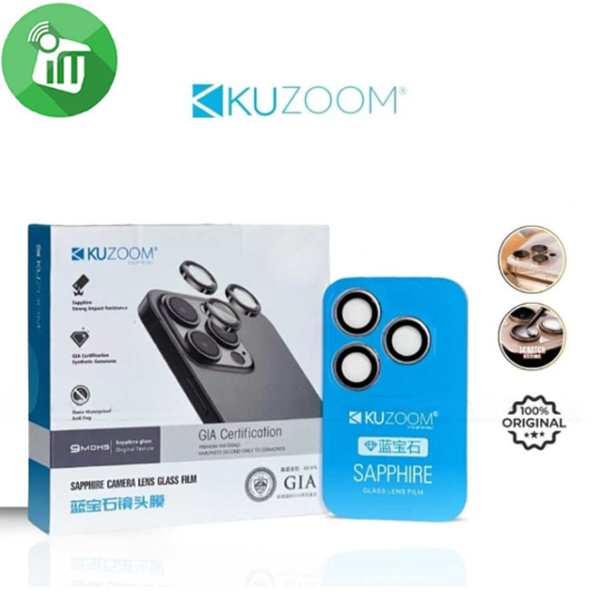 KuZoom GIA Sapphire Camera Lens Glass iPhone 15 Pro15 Pro Max
