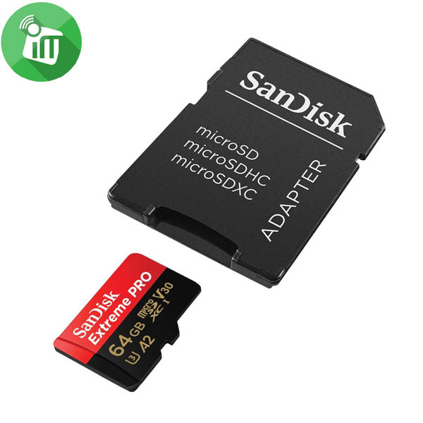 SanDisk Extreme PRO 64GB microSDXC UHS-I Card With Adapter 200/90MB/s - Image 2