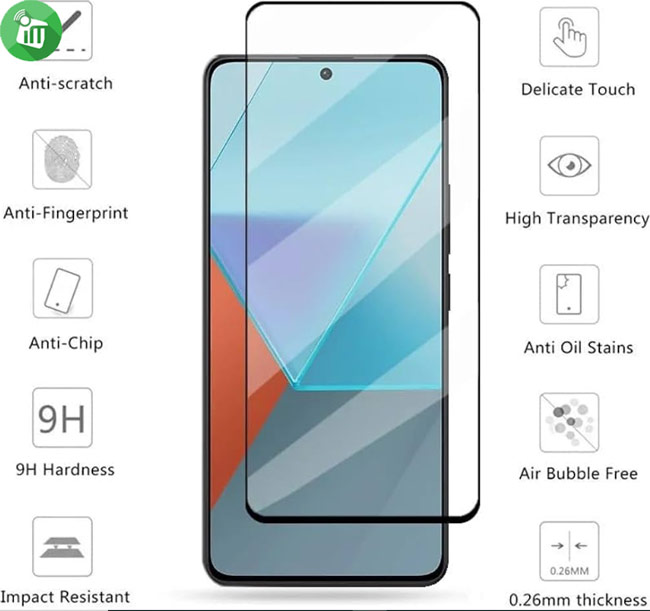 iScreen Glass 5D Full Glue Screen Protector Xiaomi Redmi Note 13 Pro 4G5G