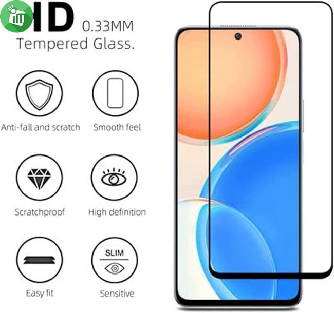 KuZoom 9D HD Full Cover Glass Screen Honor X6a 4G