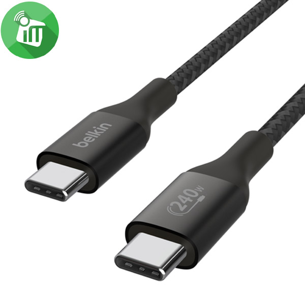 Belkin Boost Charge Braided USB-C to USB-C Cable 240W (3.3FT/1M) - Image 3