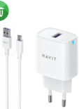 Havit ST922 Wall Charger 22.5W USB-A With USB-C Cable