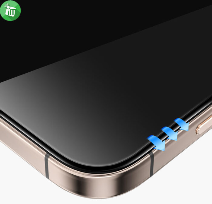 KuZoom 3D Large Curved Edge Glass Screen iPhone 15 Pro Max