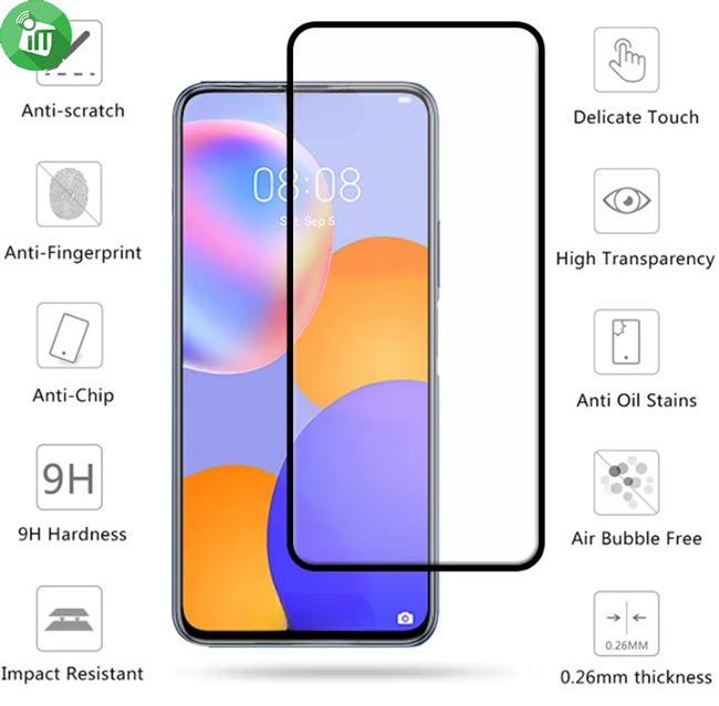 KuZoom 9D HD Full Cover Glass Screen Huawei Y9a