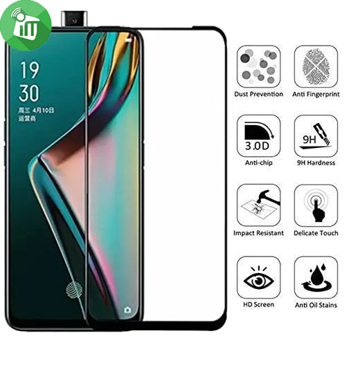 KuZoom 9D HD Full Cover Glass Screen Oppo F11 ProOppo Reno2 F