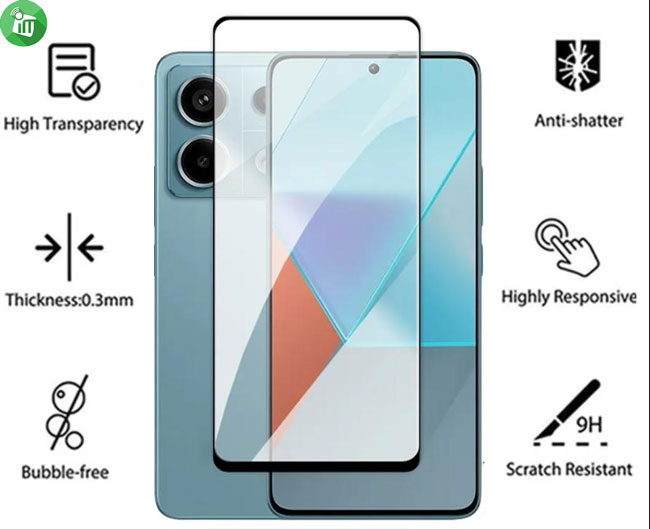 KuZoom 9D HD Full Cover Glass Screen Xiaomi Redmi Note 13 Pro 4G5G