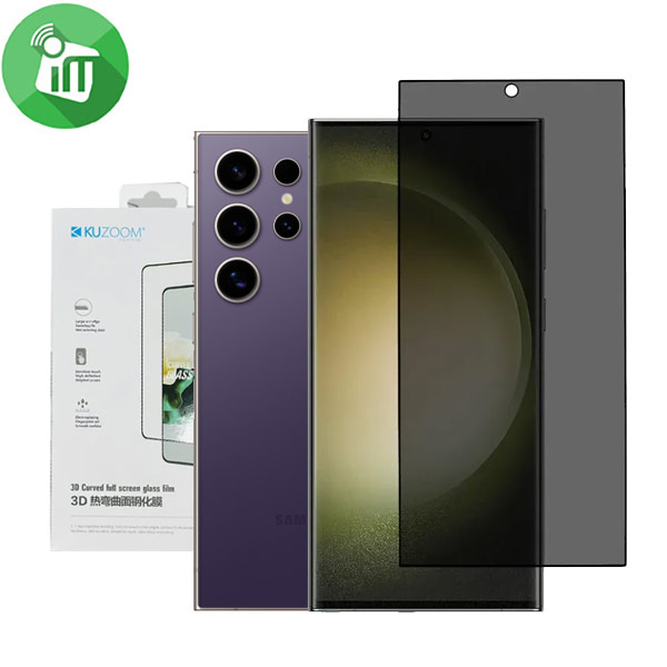 KuZoom 9D Privacy Glass Film Screen Protector Samsung Galaxy S24 Ultra
