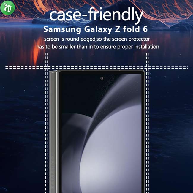 KuZoom 9D Privacy Glass Film Screen Protector Samsung Galaxy Z Fold6 5G 