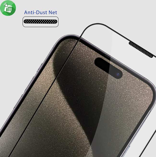 KuZoom HD Corning Dustproof Glass Screen iPhone 16