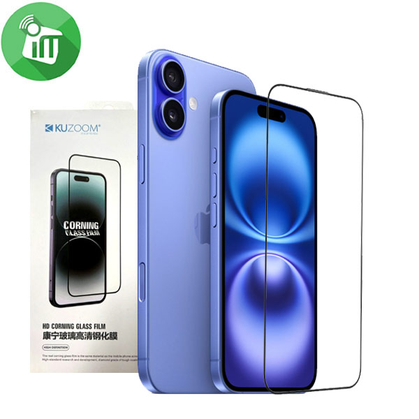 KuZoom HD Corning Dustproof Glass Screen iPhone 16
