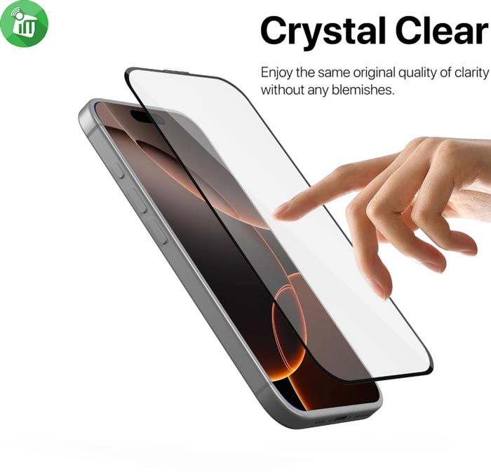 KuZoom HD Corning Dustproof Glass Screen iPhone 16