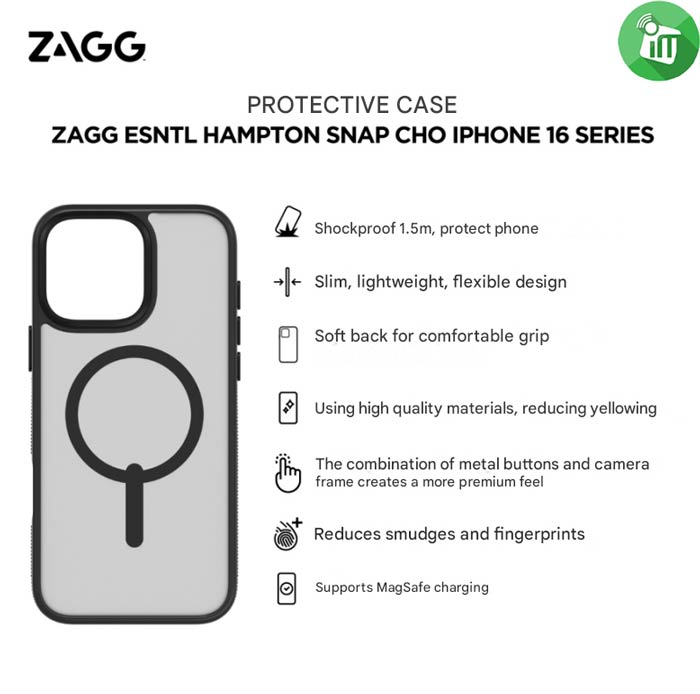 Zagg Hampton Snap Case iPhone 16
