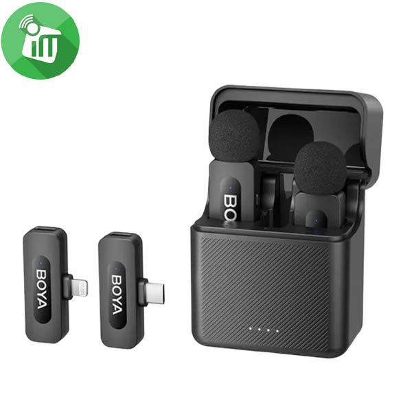 BOYA BY-V3 Combo 2.4GHz Dual-Channel Wireless Microphone